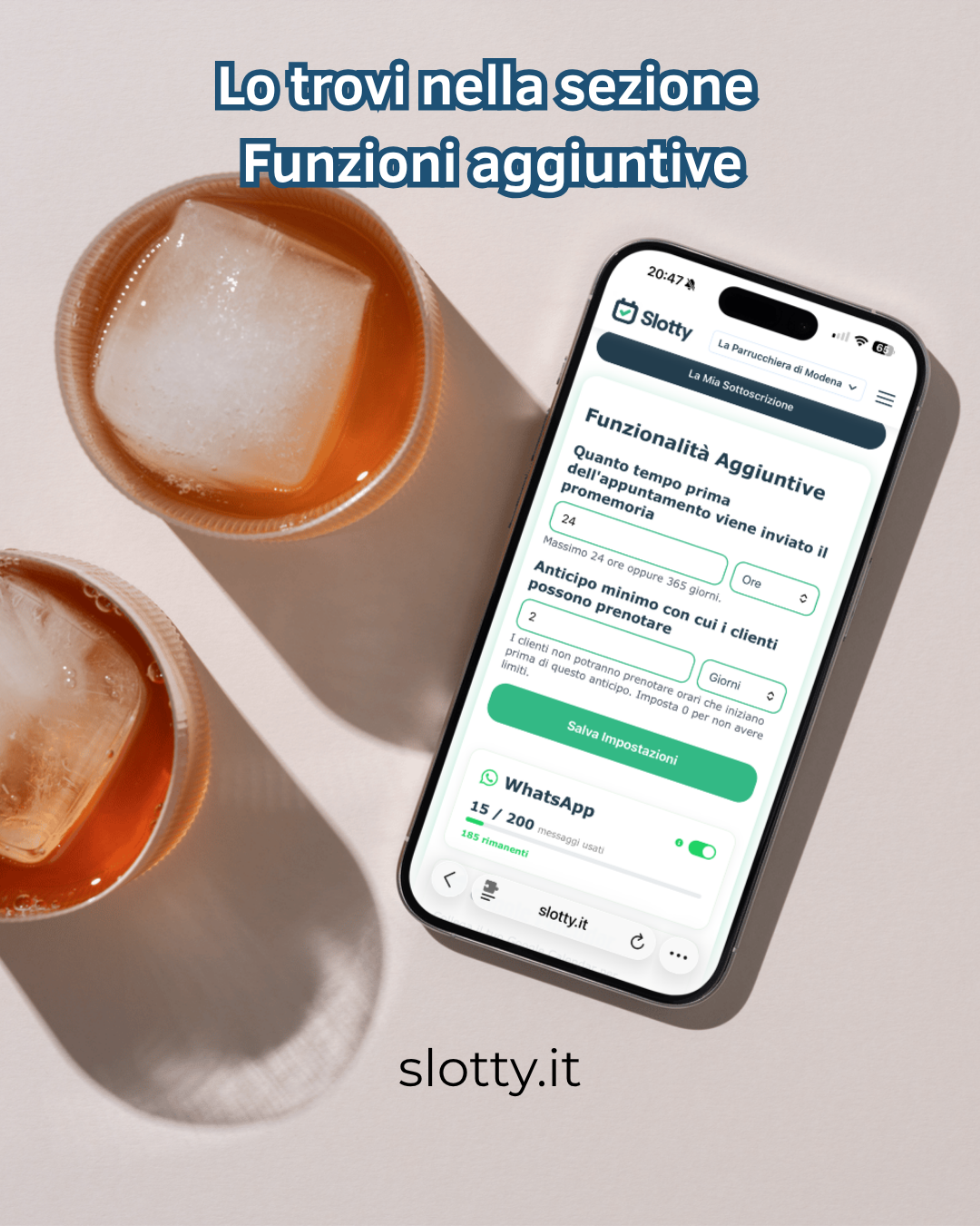 Preavviso minimo di prenotazione | Slotty