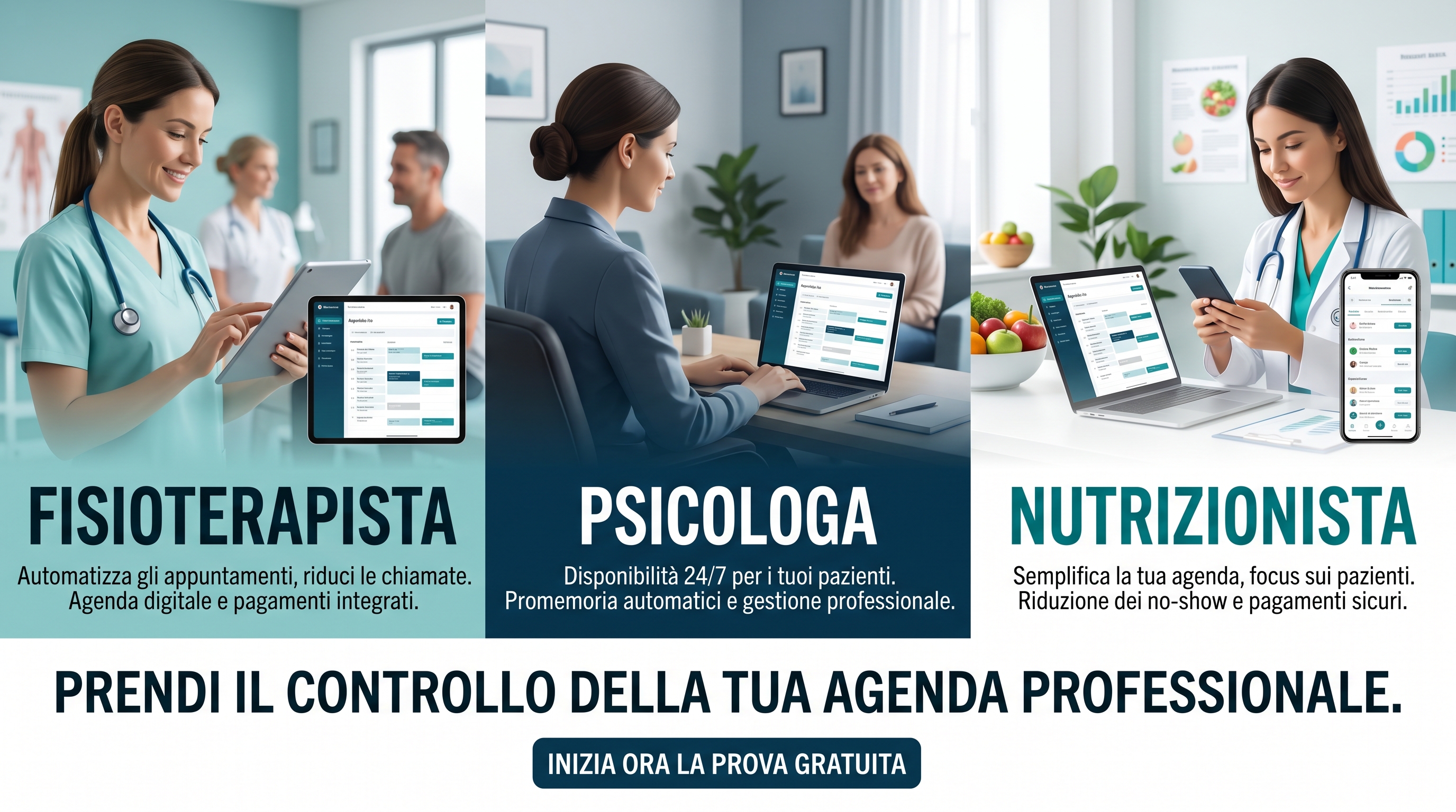 Meno telefonate, meno pacchi, più tempo per i tuoi pazienti.